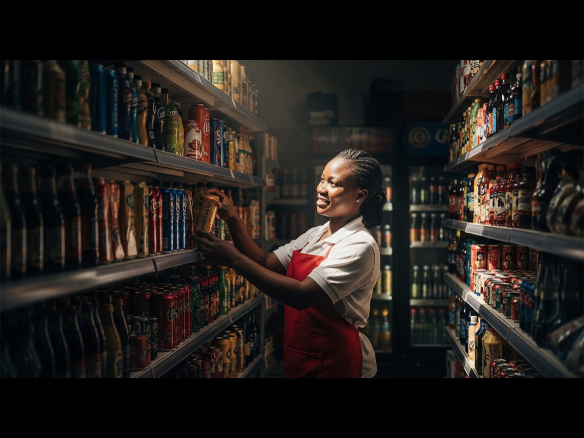 An estate store owner managing online orders on Urua